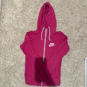 Nike Fuchsia Hoodie with Drawstring